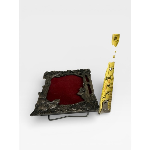 Vintage Crossbow 1989 Pewter Woodland Rabbit Picture Frame Forest Scene - Picture 10 of 11